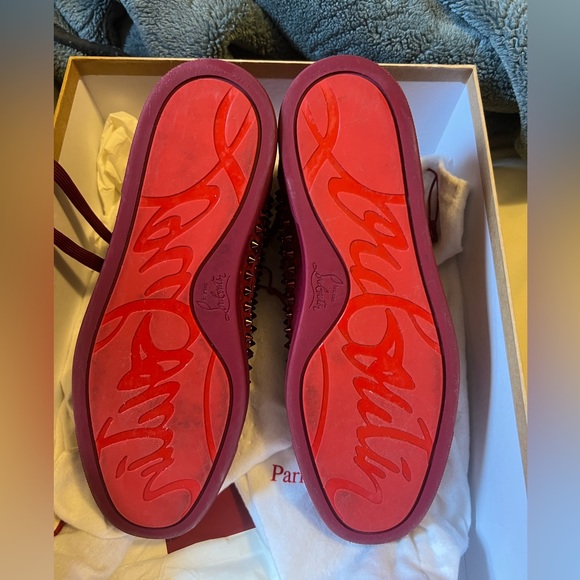 Authentic Christian louboutin Louis Flat vv/spikes - Picture 6 of 6